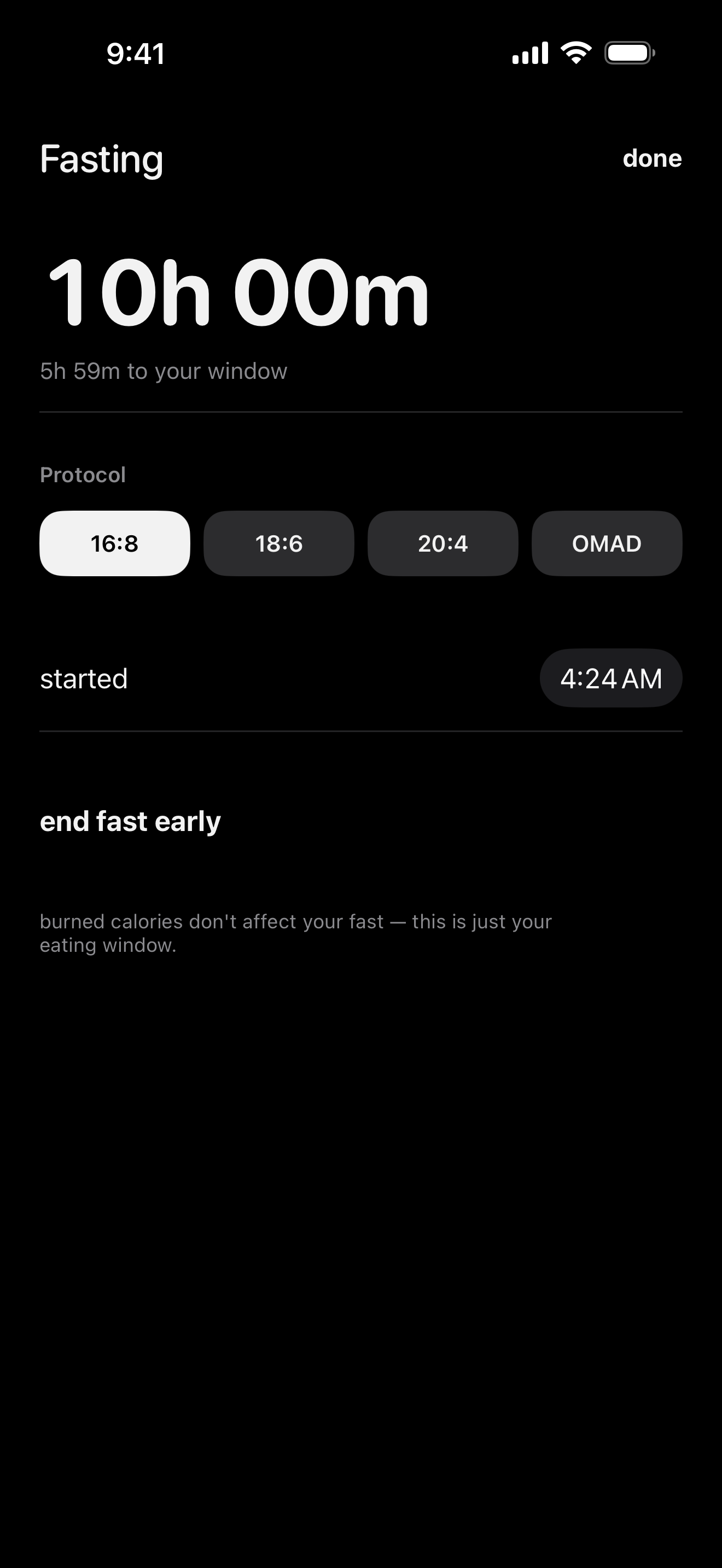 Fasting timer