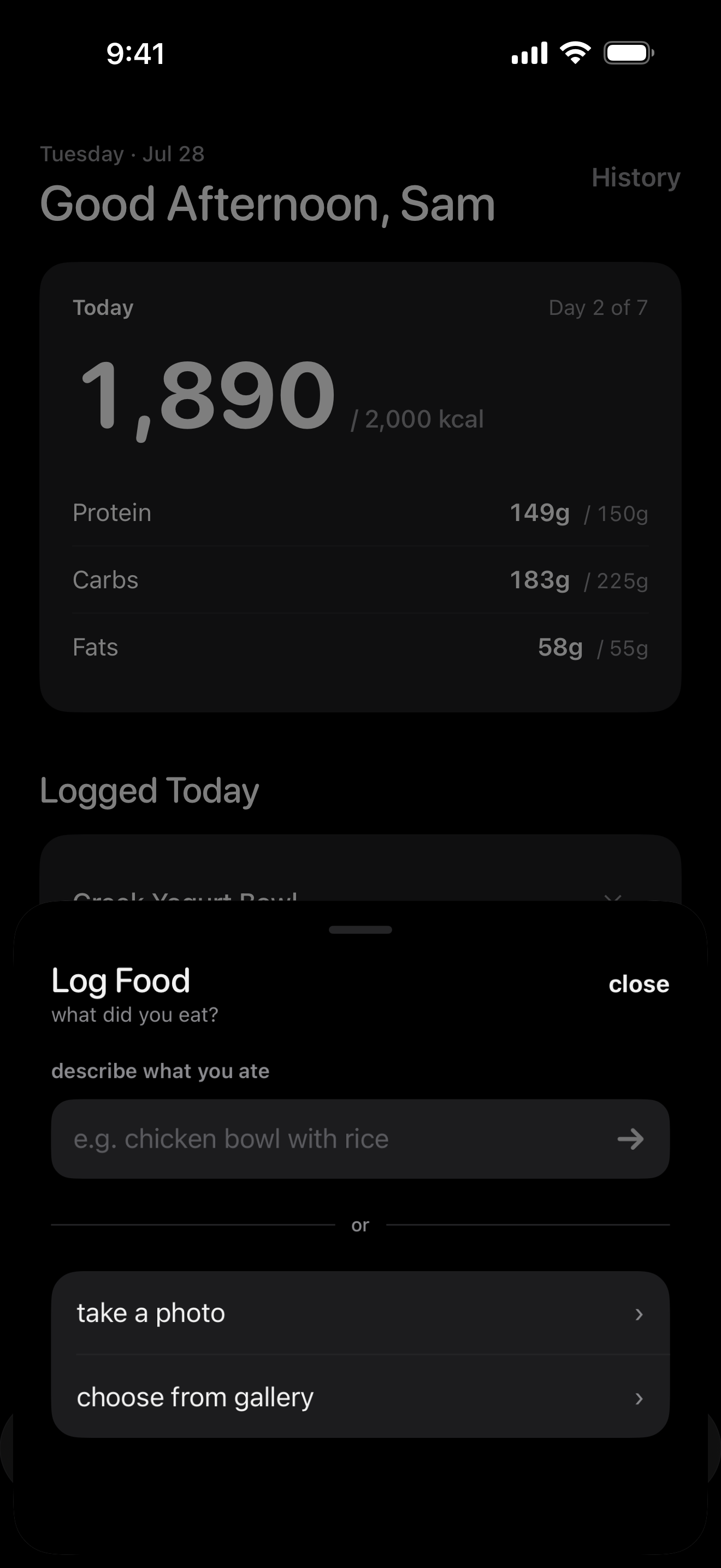 Log food